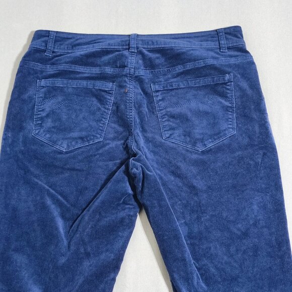WindRiver High rise Bootcut Corduroy Pants women's size 10X30 blue patch pockets - Picture 4 of 10